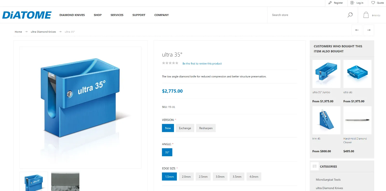 nopCommerce product page with variant selection