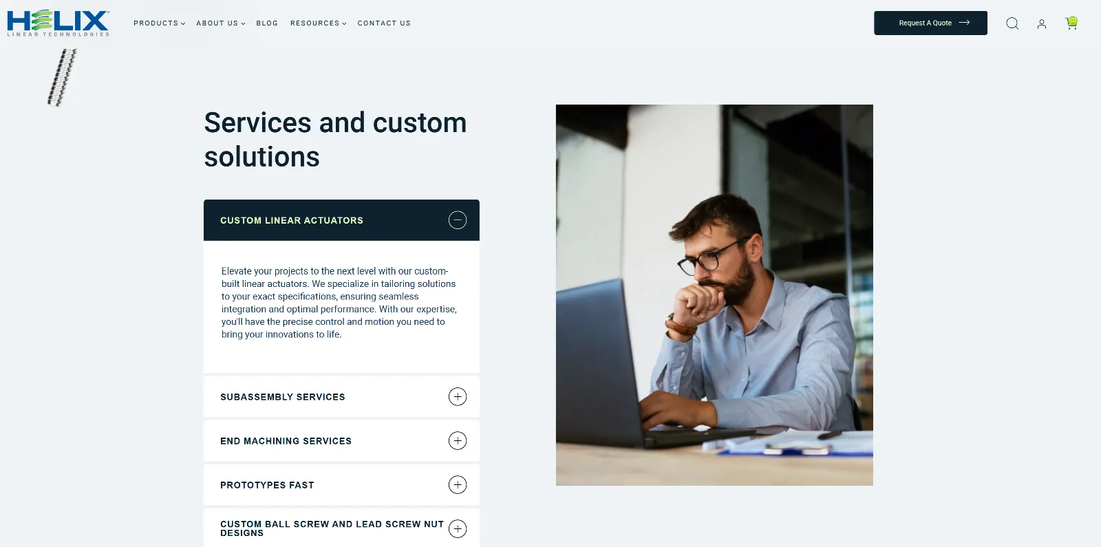Design implementation further down the homepage